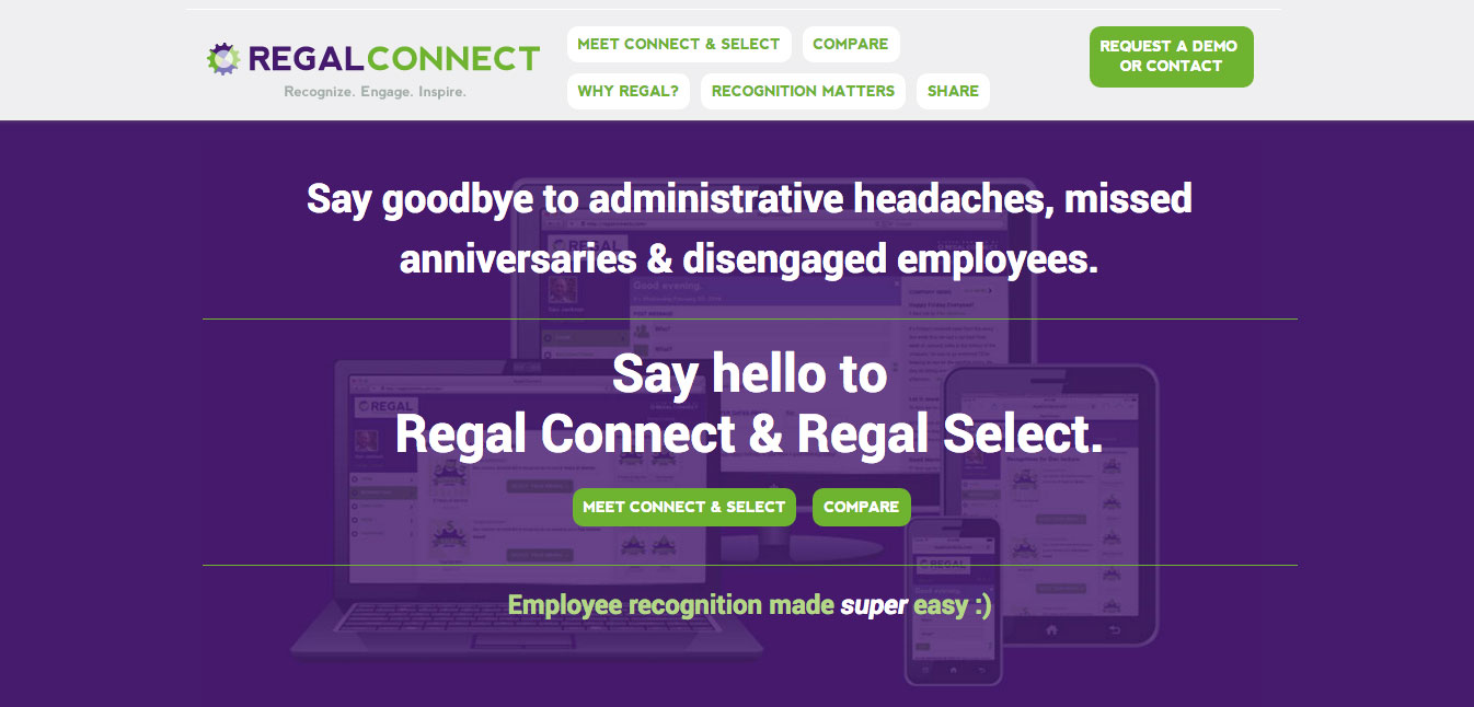 Regal Connects Website Design