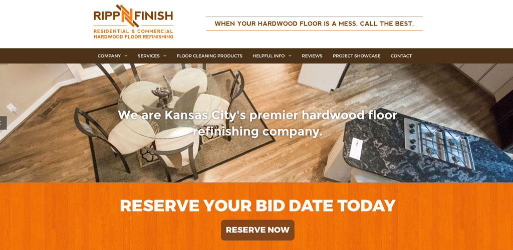 RippnFinish Hardwood Flooring Website Design
