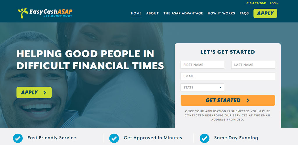 Easy Cash ASAP Website Design